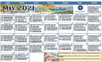 May Assisted Living Calendar