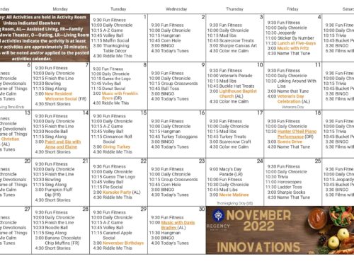November 2022 Calendar