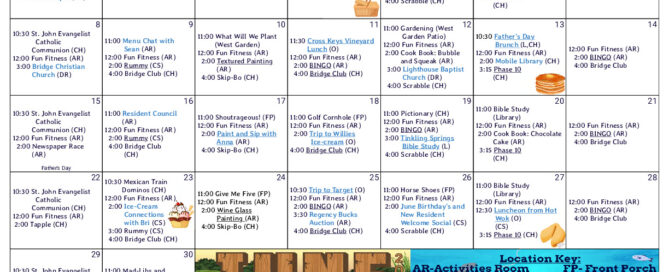 Regency AL Calendar June 2025
